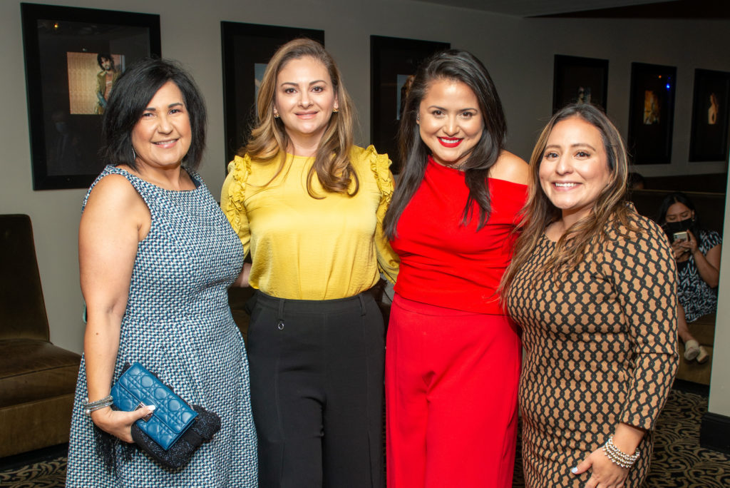 Lisset Garza, Maritza Gonazales, Daisy Mendoza, Maria Montes at the El Centro de Corazón luncheon, held at Hotel ZaZa-Medical Center. (Photo by Jacob Power)