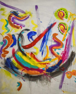 Edgar Medina and Melinda Moreno’s poignant collaboration, “Year of Happiness,” 2021, is the capstone to the “Moments Through Seasons” series, on view at Laura Rathe Fine Art.