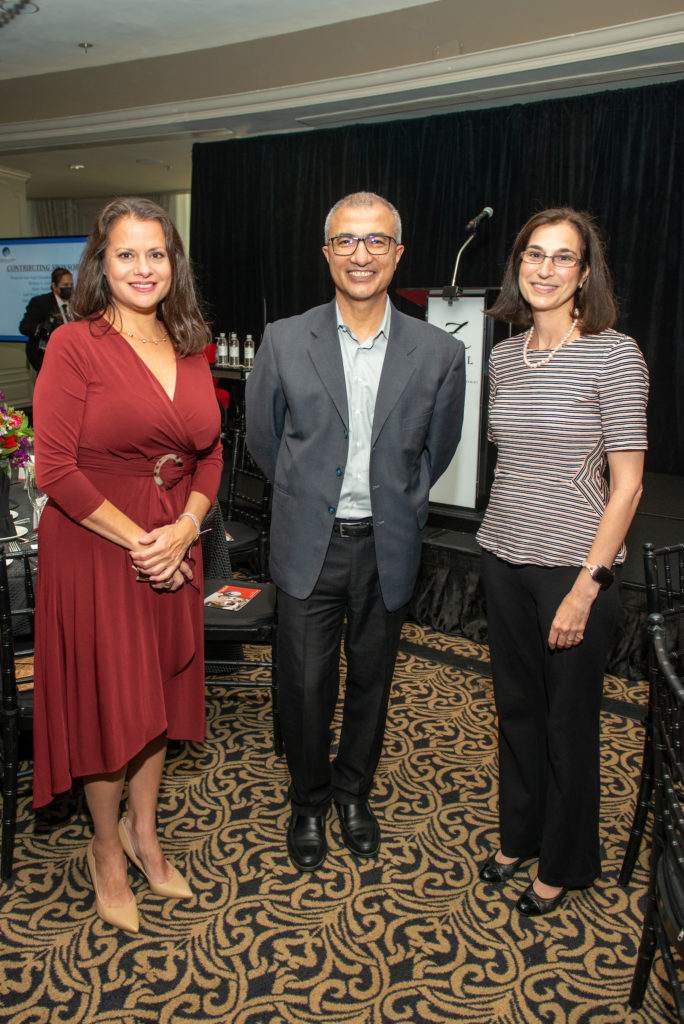 Marcie Mir, Dr. Esmaeil Porsa, Roberta Schwartz at the El Centro de Corazón luncheon, held at Hotel ZaZa-Medical Center. (Photo by Jacob Power)