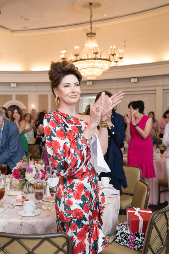 Marla Hurley at the American Cancer Society inaugural 'Tickled Pink' luncheon, held at River Oaks Country Club. (Photo by Daniel Ortiz)