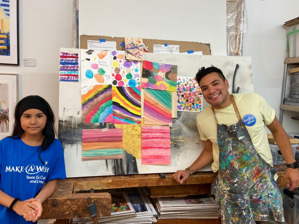 Many works in progress for Melinda Moreno and Edgar Medina.