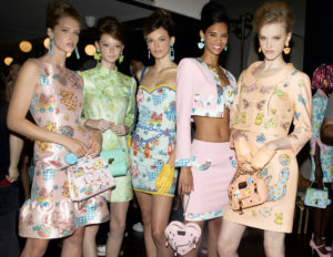 Backstage at Moschino runway show at New York Fashion Week