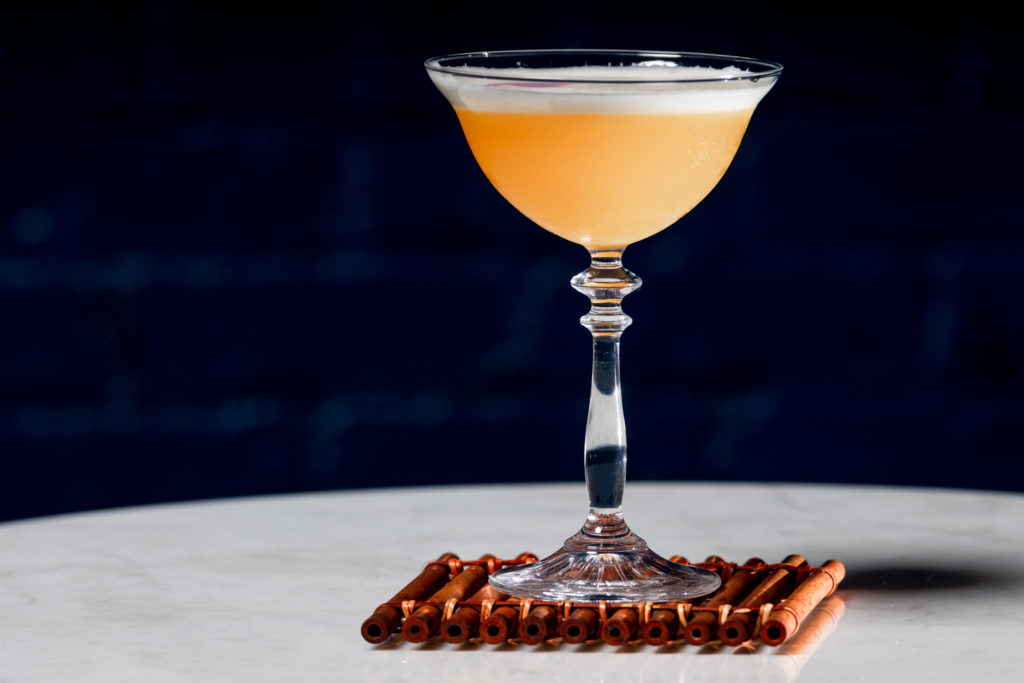 The Sapporo cocktail includes bourbon and citrus flavors.