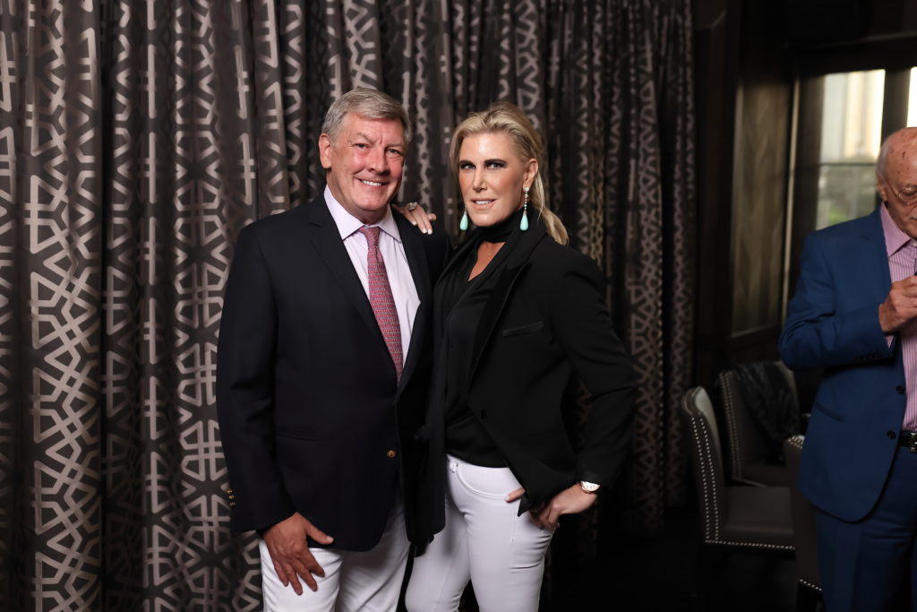 Neal Hamil, Courtney Hopson at the Steak 48 Launch the Season dinner (Photo by Quy Tran)