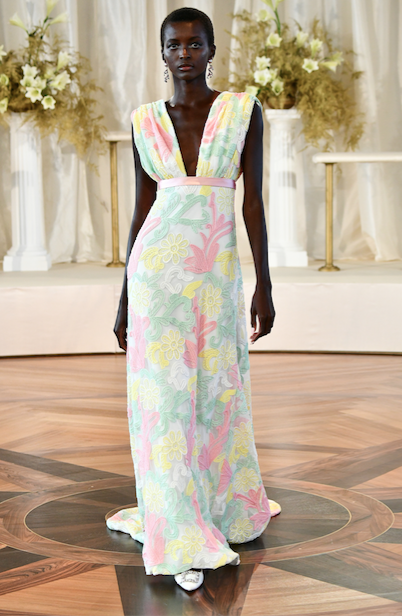 Markarian Aura multicolored lace gown.(Photo courtesy of Markarian)