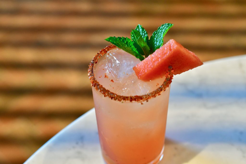 The cocktail Tudulum ($11) is a jalapeno spiked tequila cooled with a watermelon syrup and Aperol. (Photo by Michael Anthony)