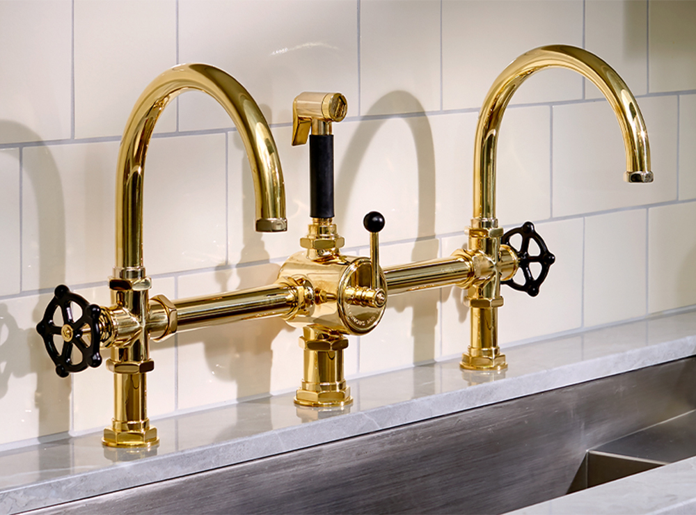 Whimsical, yet beautiful and functional: Waterworks' Regulator kitchen faucet is not your ordinary hardware.
