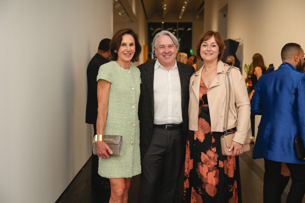 Heidi Gerger, Reggie & Leight Smith at the De Beers Jewellers celebration of its Reflections of Nature collection at The Menil Collection. (Photo by Johnny Than)