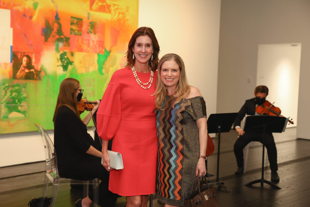 Phoebe Tudor, Luba Bigman at the De Beers Jewellers celebration of its Reflections of Nature collection at The Menil Collection. (Photo by Johnny Than)