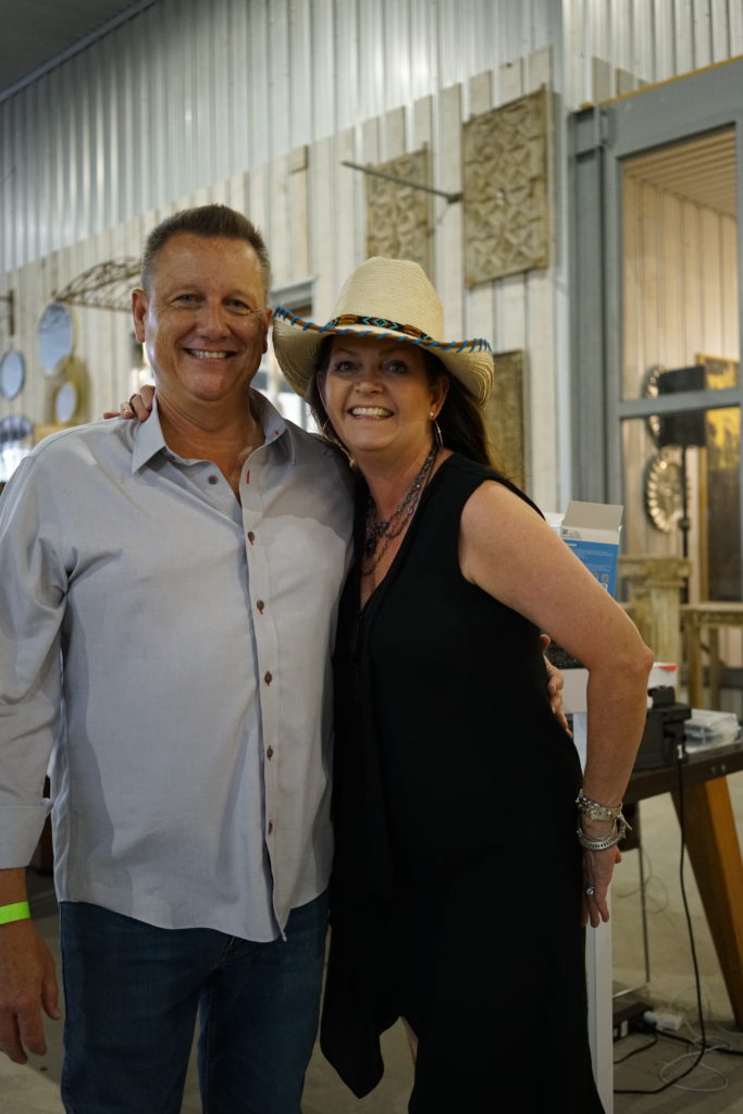 Bryan McRae and Wimberly Tribble at the Habitat for Horses fundraiser at Market Hall in Round Top. (Photo by Vivian Arcidiacono)