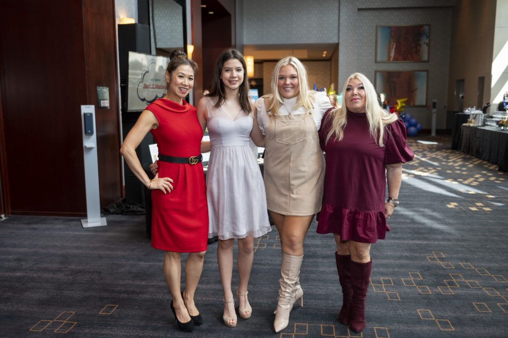 The Women's Fund Rockin' Resiliency Luncheon chairs Aliza Dutt and her daughter, Addie, and Dylan Bell and her mother, Lara.  (Photo by Killy Chavez, CatchlightGroup.com)