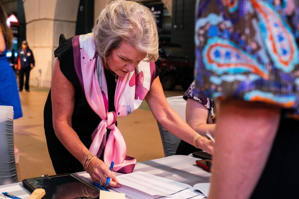 Astros Foundation executive director Twila Carter checked every detail. Like always.