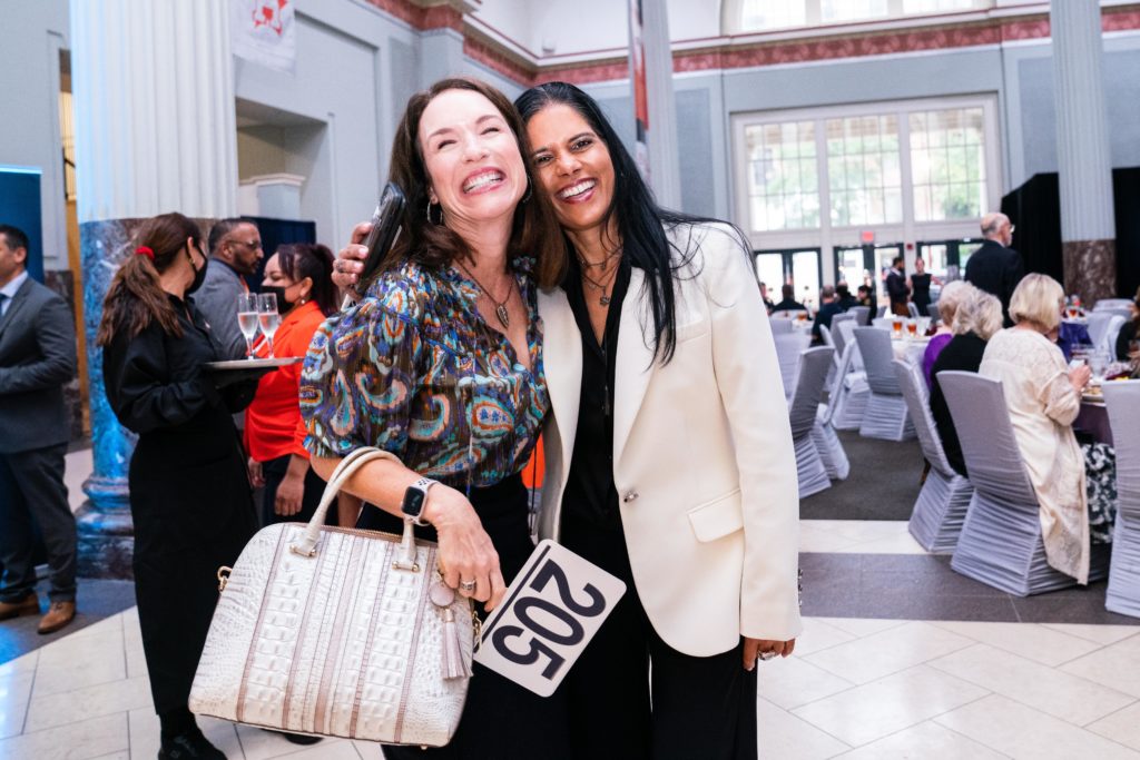 Astros Senior Vice President, Marketing & Communications Anita Sehgal (right) and a friend enjoyed a moment at the luncheon.