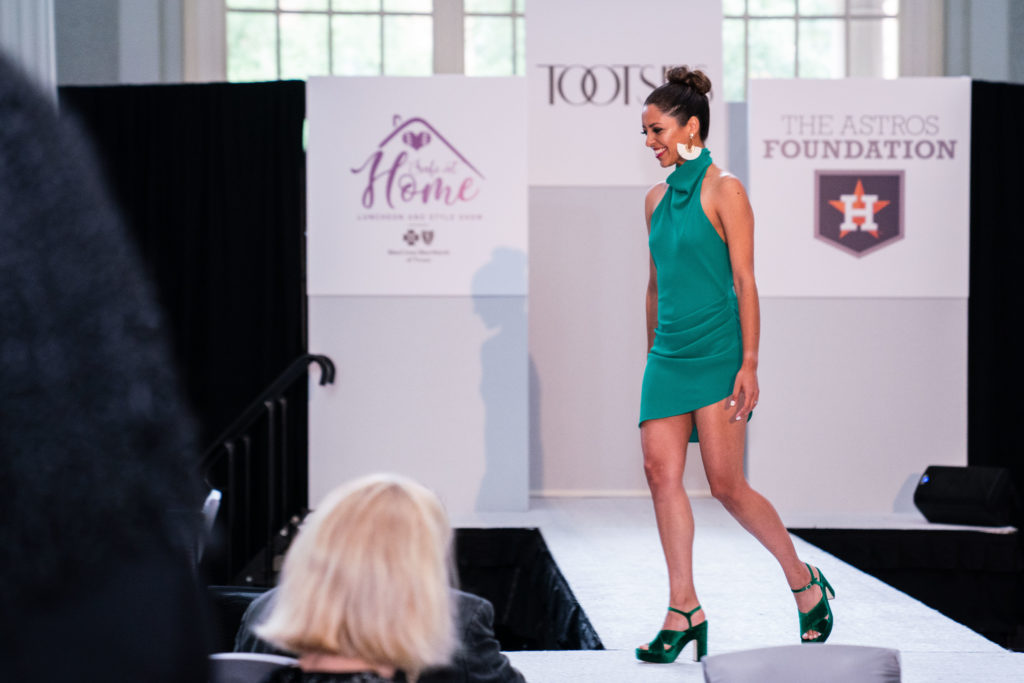 Claudia Meyer, the wife of Astros assistant athletic trainer Lee Meyer, took a turn on the runway.