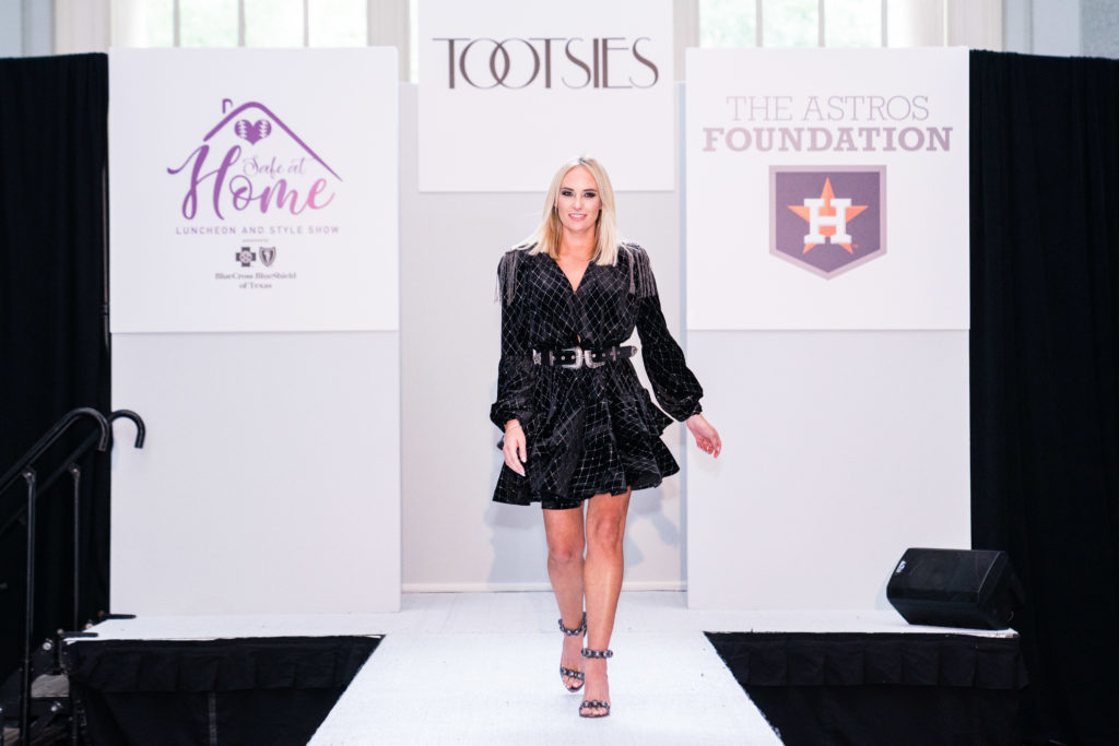 Kat Pressly, the wife of closer Ryan Pressly, knows how to command a runway.