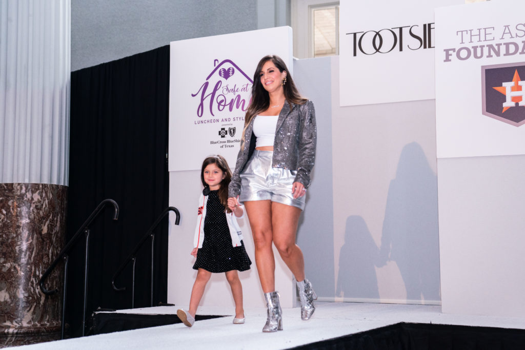 Nina Altuve and her daughter Melanie strike a pose at the Astros Foundation's Safe at Home luncheon.
