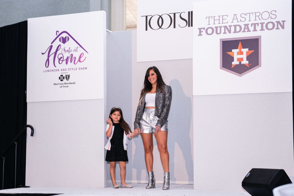 Nina Altuve and her daughter Melanie strike a pose at the Astros Foundation's Safe at Home luncheon.