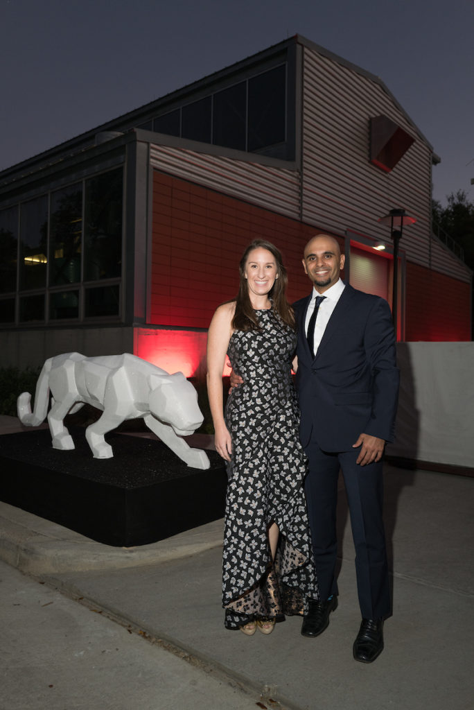 Kourosh and Christina Yazdani at the Gerald D. Hines College of Architecture and Design 75th anniversary gala (Photo by Daniel Ortiz)