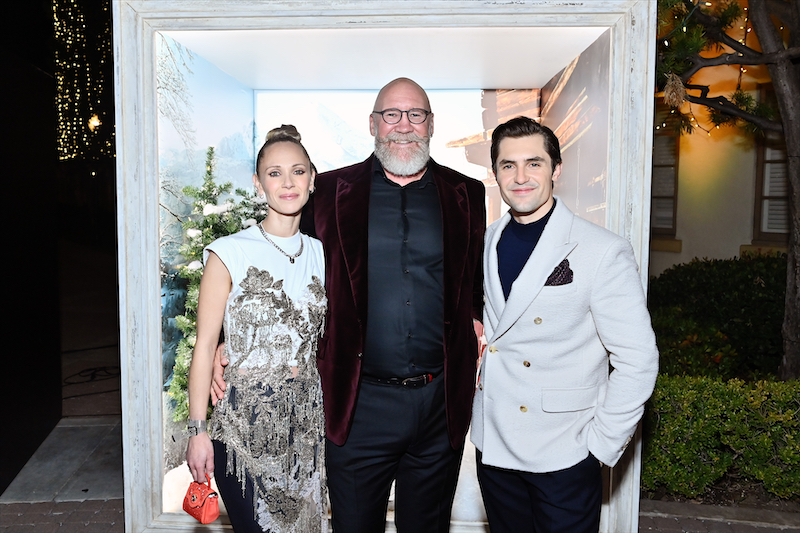 Juno Temple, Neiman Marcus CMO Daz Mccoll and Phil Dunster attend the Neiman Marcus Holiday Debut & Fantasy Gifts Launch Event (Photo by Stefanie Keenan/Getty Images for Neiman Marcus)