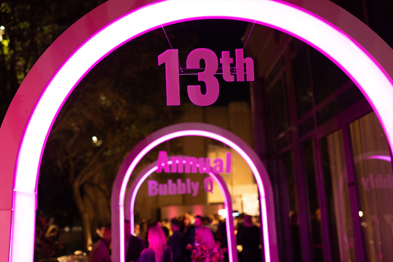 The entrance ot the 13th annual BubblyQ. 