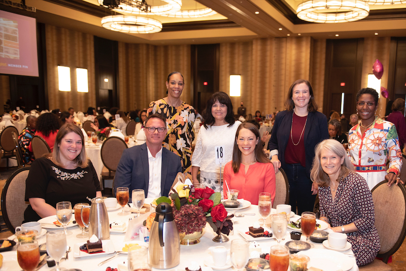 ProtectHER Award recipient American Airlines: Katy Phillips, Patrick Sanders, Stacy Day, Vicki Gillette, Tracy Adair, Stacy Espinoza, McKenzie Brown, Dana Hunter (Photo by Tamytha Cameron)