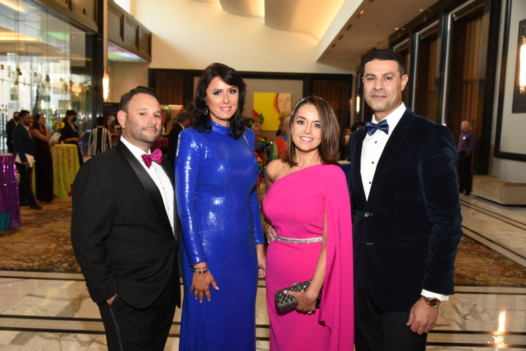 BMW's Tommy Kuranoff, Veronica Nemeth, BMW's Maria Moncada Alaoui, Omar Alaaoui at the Houston Children's Charity Gala. (Photo by Gary Maltz, Alexander's Fine Portrait Design)