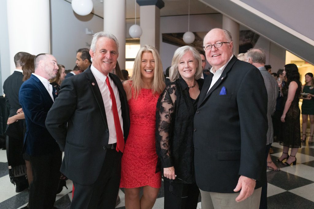 Gary & Jennifer Longbotham, Kimberly & William Burwell at the  University of Houston Gerald D. Hines College of Architecture and Design 75th anniversary gala (Photo by Daniel Ortiz)