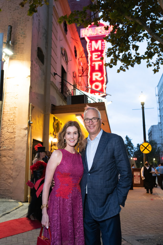 Phoebe & Bobby Tudor at the Houston Arts Alliance Moulin Rouge themed gala at Majestic Metro theater. (Photo by Daniel Ortiz)
