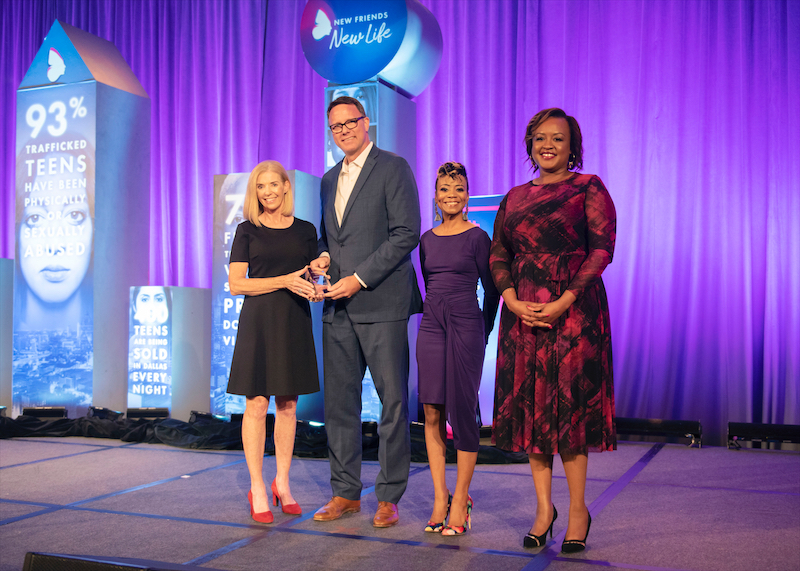 Luncheon Co-Chair Jan Osborn; Patrick Sanders, director and senior attorney, American Airlines, ProtectHER Award recipient; Luncheon Co-Chair Trina Terrell-Andrews; NFNL CEO Bianca Davis (Photo by Tamytha Cameron)