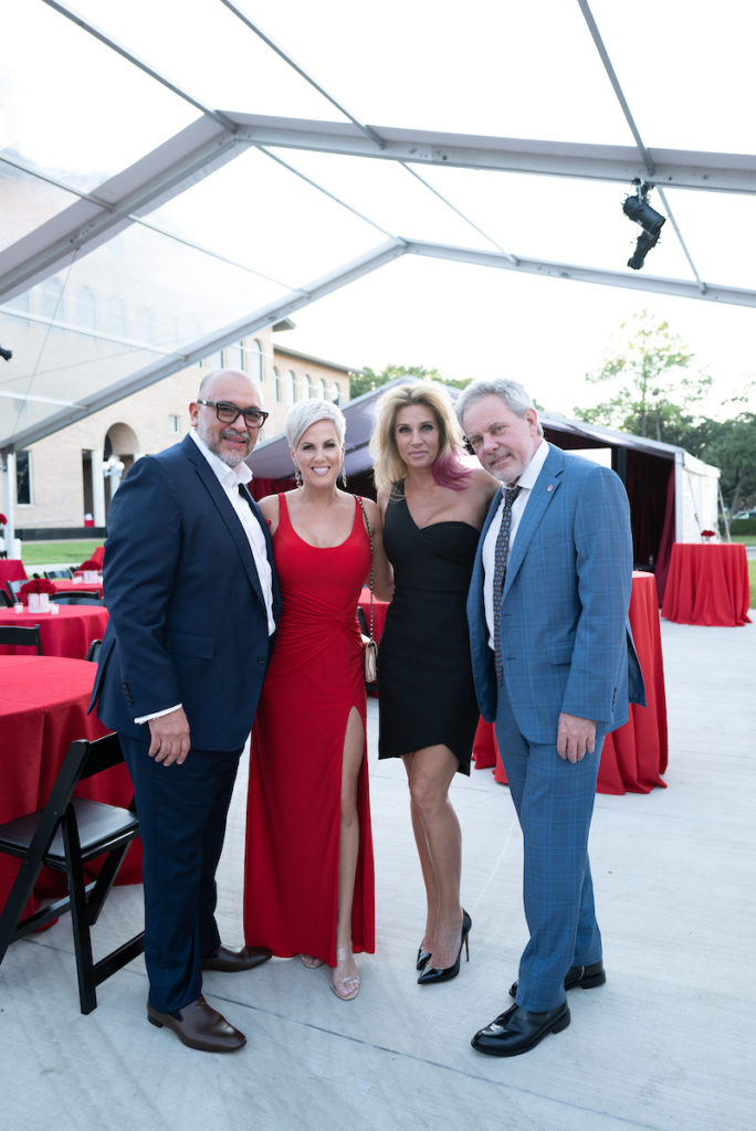 Chris Mehling, Lorraine Olah, Carly Standley, Art Chavez at the Gerald D. Hines College of Architecture and Design 75th anniversary gala (Photo by Daniel Ortiz)