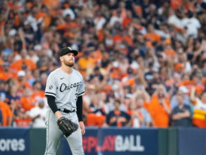 The Houston Astros defeated the Chicago White Sox 9-5 behind s 5-run 7th inning, highlighted by a Carlos Correa 2-RBI double and a Kyle Tucker 2-run home run. The Astros now lead 2 games to none in a best-of-five American League Division Series