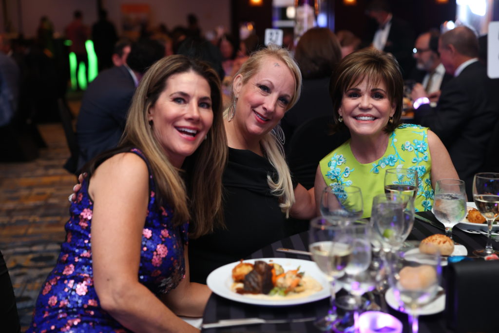 Allison Lewis, Cissy Abel, Hallie Vanderhider at the Cristo Rey Jesuit gala  held at the Hilton Americas-Houston. (Photo by CatchLightGroup.com)