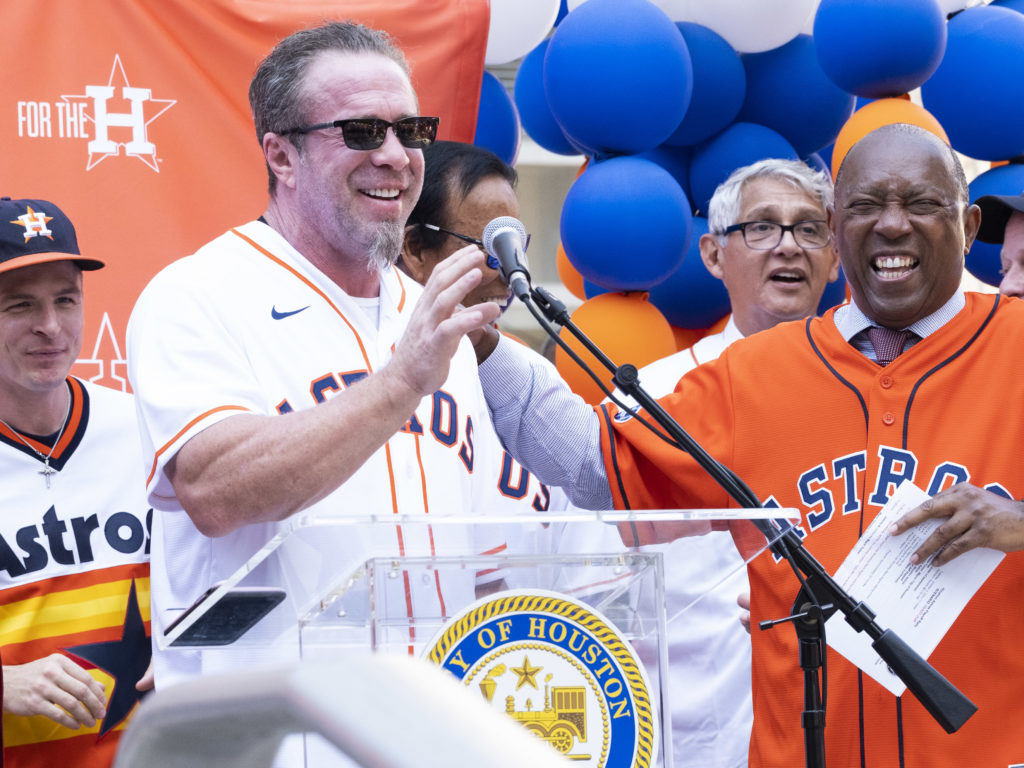 Astros Hall of Famer Jeff Bagwell is all about Houston pride. (Photo by F. Carter Smith)