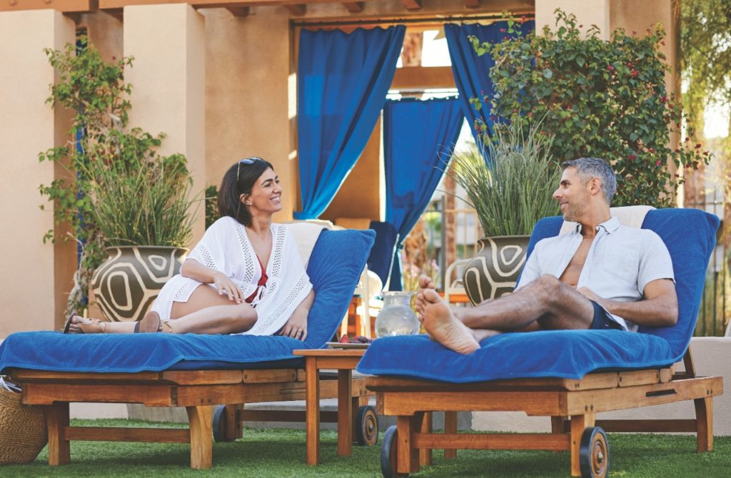Private cabanas are available to reserve at Oasis adult pool.