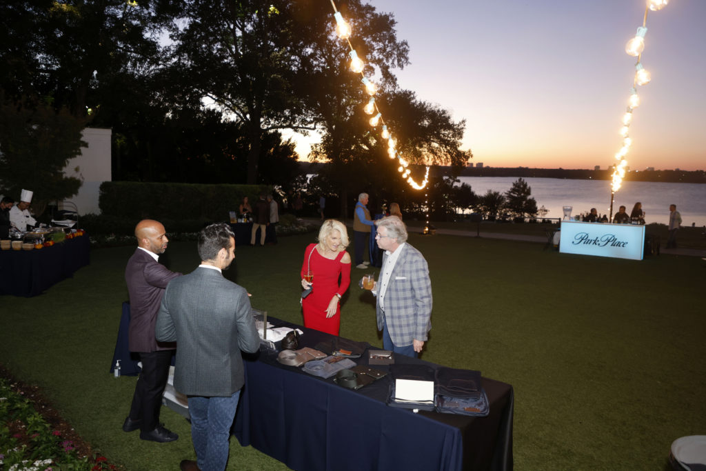 Heyward Tillman (left), and Maurice Gaurin, of Canali with Michele Crutcher and David Lawrence. (Photo by Michael Ainsworth)