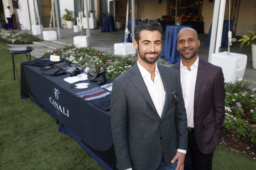 Maurice Gaurin and Heyward Tillman of Canali menswear. (Photo by Michael Ainsworth)