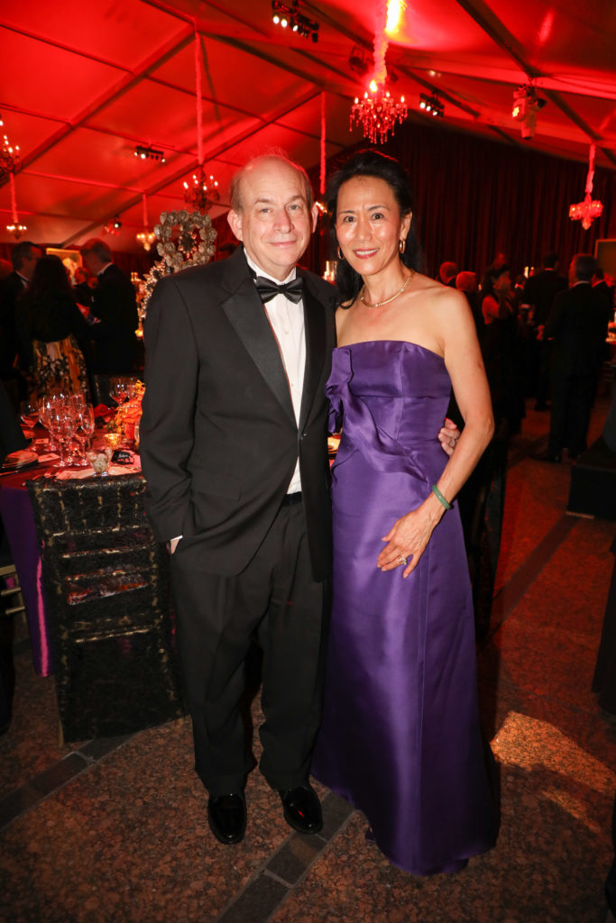 David Leebron & Y. Ping Sun at the Carmen-themed dinner that followed the Houston Grand Opera season opener. (Photo by Melissa Taylor)