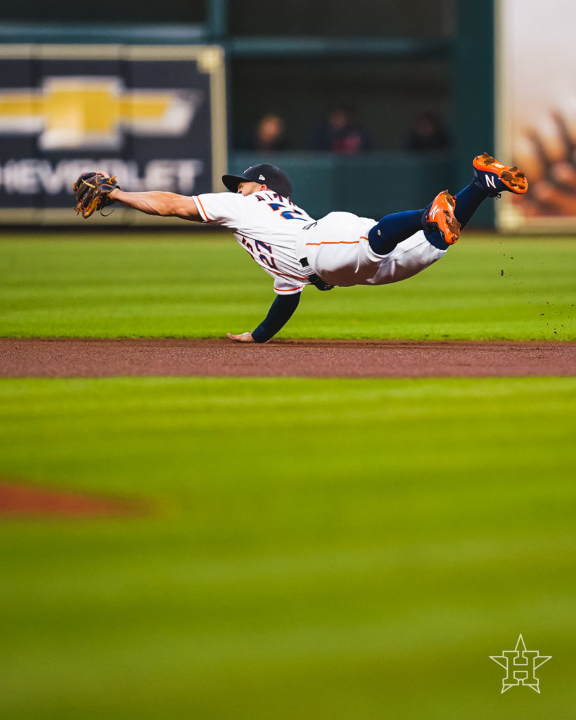 Jose Altuve made an incredible diving play early to set the tone for the Astros in Game 6. (@astros)