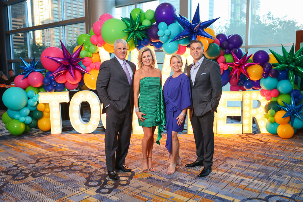 Gala chairs Steve & Michele Holbrooke, Jan & Oniel Mendenhall lead the Cristo Rey Jesuit College Preparatory School gala to a record $2.7 million.  (Photo by CatchLightGroup.com)