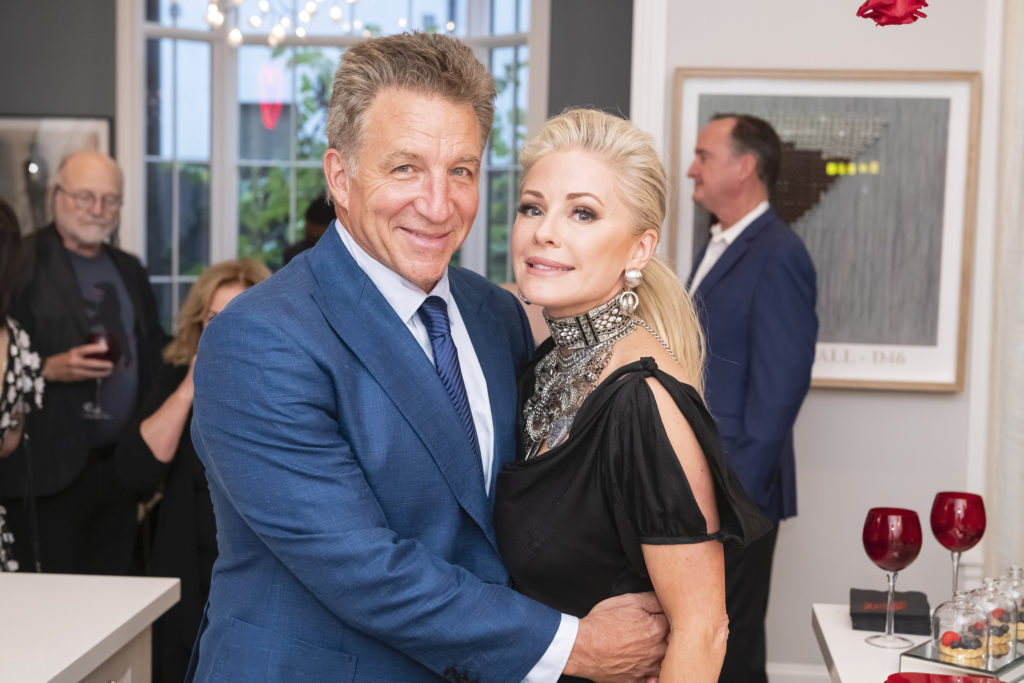 Steve Wyatt & Joyce Echols at the Houston Arts Alliance gala preview party. (Photo by Anthony Rathbon)