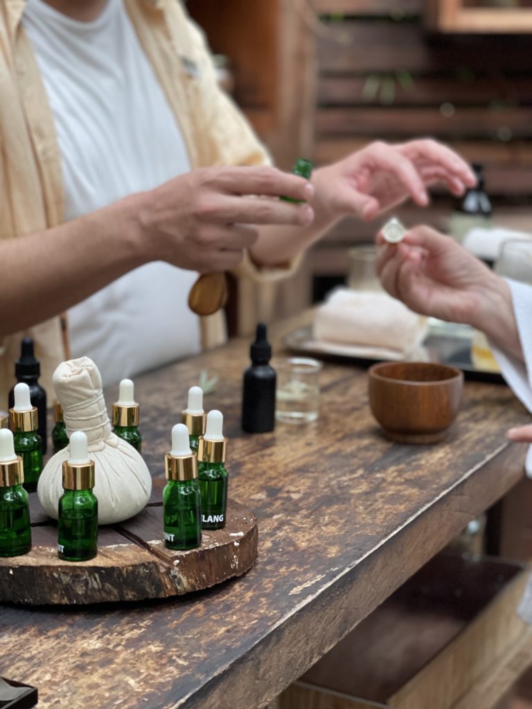 During the Kuxtol treatment experience, bespoke aromatherapies are used to quench the body's needs. (Photo by Georgie Miller)