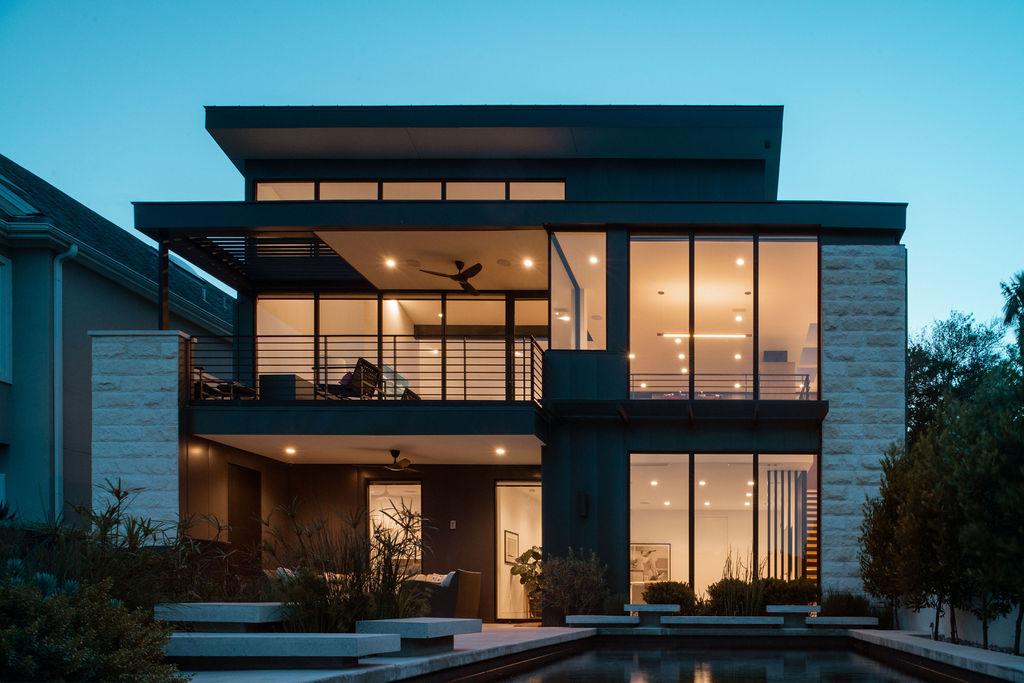 Skylights allow the Inverse House to be filled with light and color. (Photo by Tobin Davies Photography)