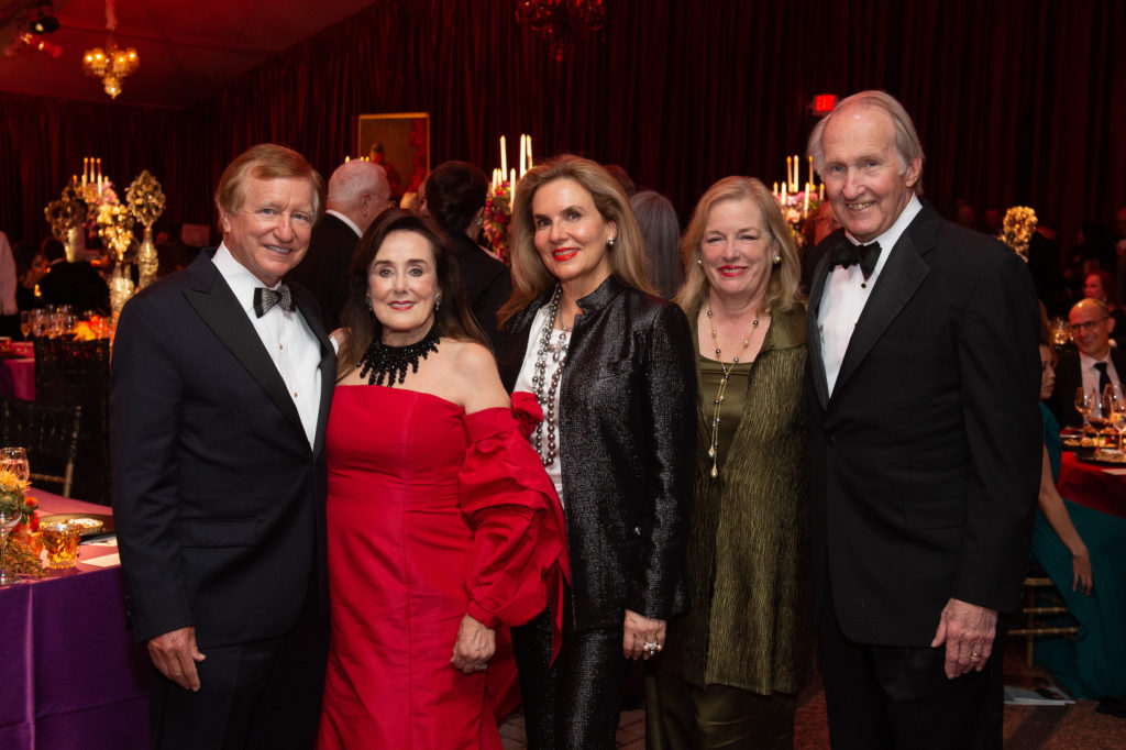 Jess & Betty Tutor, Celina Hellmund, Molly & Jim Crownover at the Houston Grand Opera opening night dinner following the production of Carmen. (Photo by Wilson Parish)