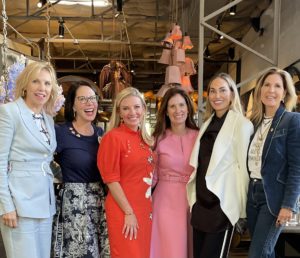 Joyce Goss, Selwyn Rayzor, Katherine Perot Reeves, Anne Clayton Vroom, Kara Goss, Jennifer Karol at Grange Hall (photo courtesy Selwyn Rayzor)
