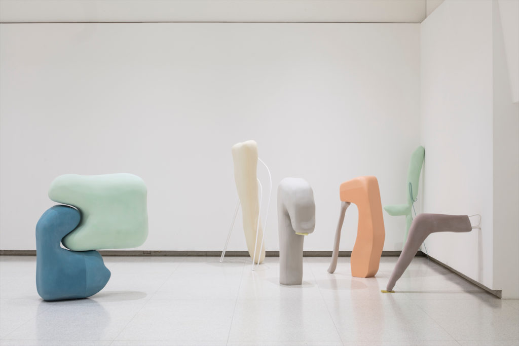 Nairy Baghramian "Sitzengebliebene" / "Stay Downers," 2017, at Walker Art Center, Minneapolis.  (photo by Timo Ohler)