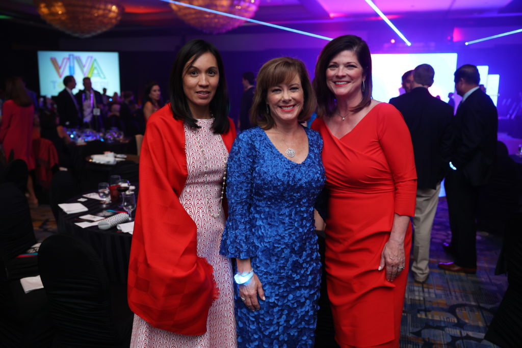 Nancy Bui, Caren Steffes, Susan Tummin at the Cristo Rey Jesuit gala  held at the Hilton Americas-Houston. (Photo by CatchLightGroup.com)