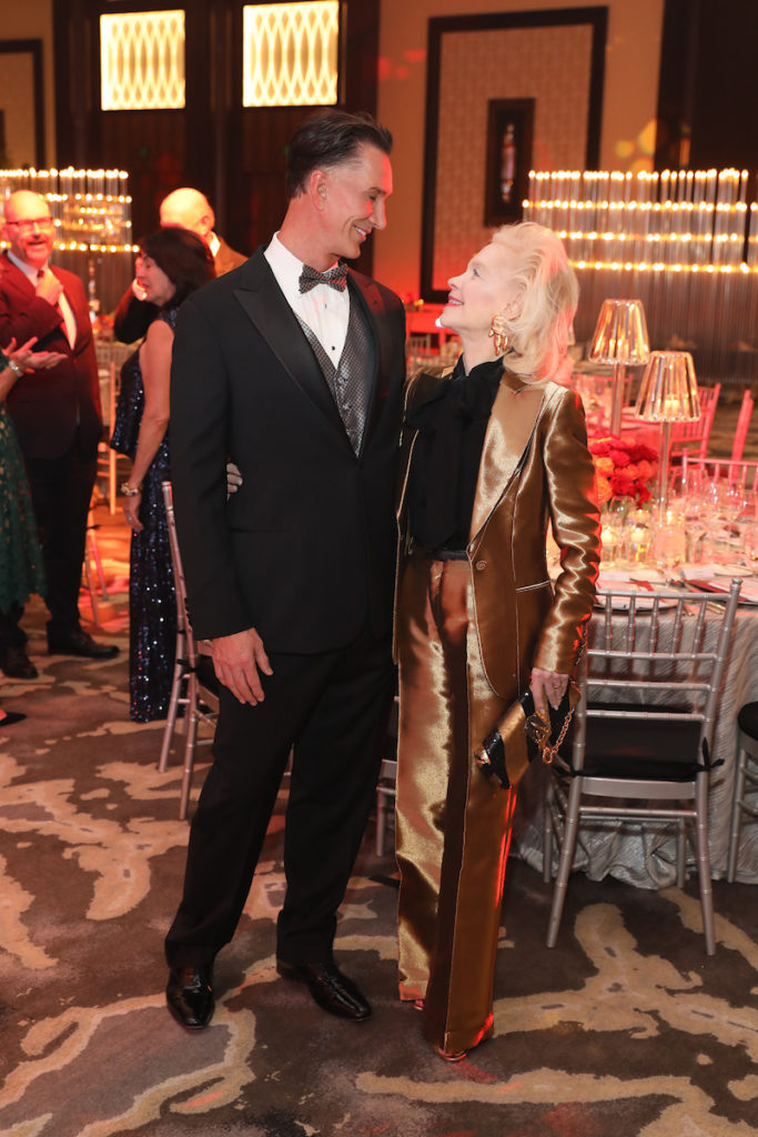 Alley Theatre resident acting company member Todd Waite, Lynn Wyatt at the Alley Theatre's 75th anniversary gala  (Photo by Priscilla Dickson)