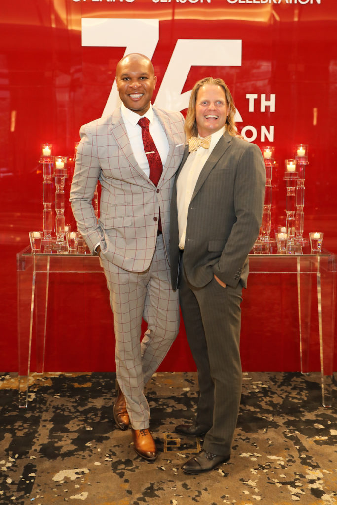 Travis Torrence, Heath LePray at the Alley Theatre's 75th anniversary gala  (Photo by Priscilla Dickson)