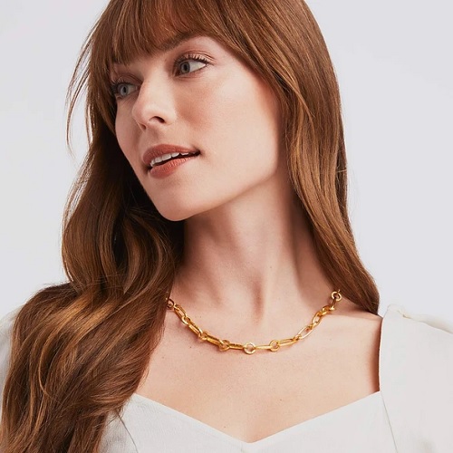 The Julie Vos Palladio Gold Link Necklace is just one of the great holiday gifts you can get at Bering's in Houston.