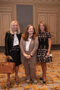 Pat McEvoy, Chick Lit Luncheon honorary chair, Paige McDaniel, president and CEO of Community Partners of Dallas, and Claire Emanuelson, Chick Lit Luncheon chair (Photo by Tamytha Cameron, Celeste Cass and Melissa Macatee)
